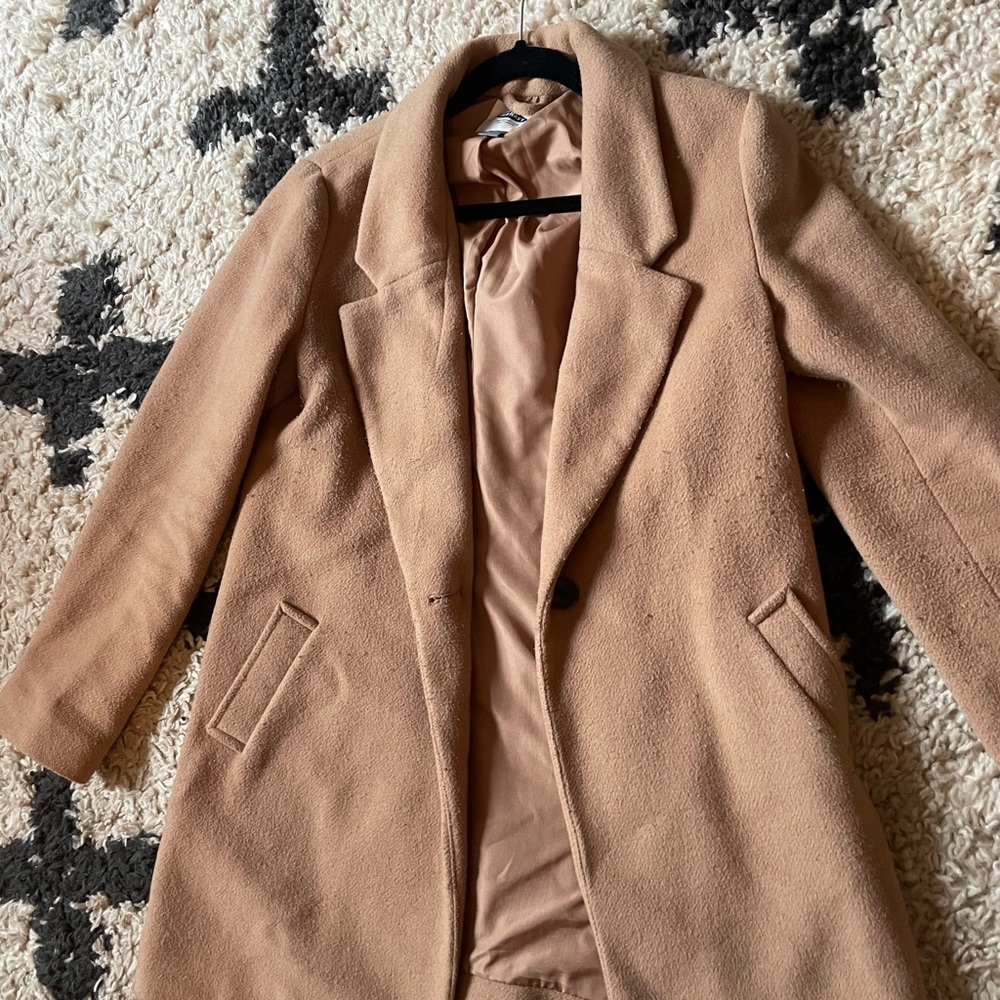 Old Navy Tan Women's Coat - Picture 2 of 4